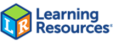 The Learning Resources logo, which features a colorful toy block with the letters L and R and the words "Learning Resources" next to it. 